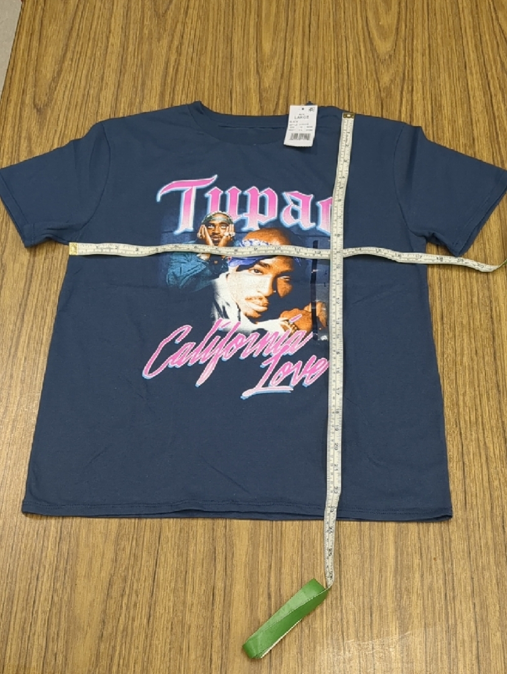 Navy Tupac Graphic Short Sleeve Tee for Kids - Picture 3 of 5
